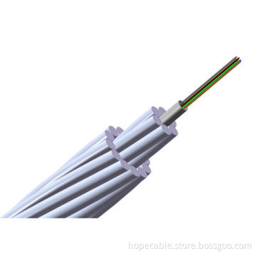 110~500KV 2-144 Cores Singel-mode/Multimode Central Loose Tube OPGW Fiber-optic Cable